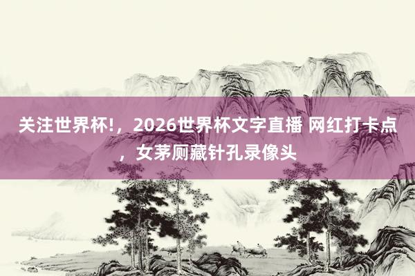 关注世界杯!，2026世界杯文字直播 网红打卡点，女茅厕藏针孔录像头