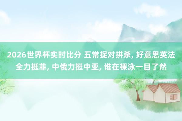 2026世界杯实时比分 五常捉对拼杀, 好意思英法全力挺菲, 中俄力挺中亚, 谁在裸泳一目了然