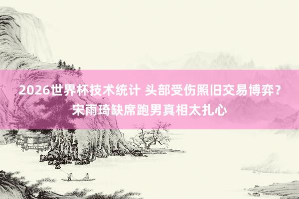 2026世界杯技术统计 头部受伤照旧交易博弈?宋雨琦缺席跑男真相太扎心
